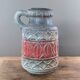 West Germany Bay 93-25 vase, vintage fat lava red and gray ceramic