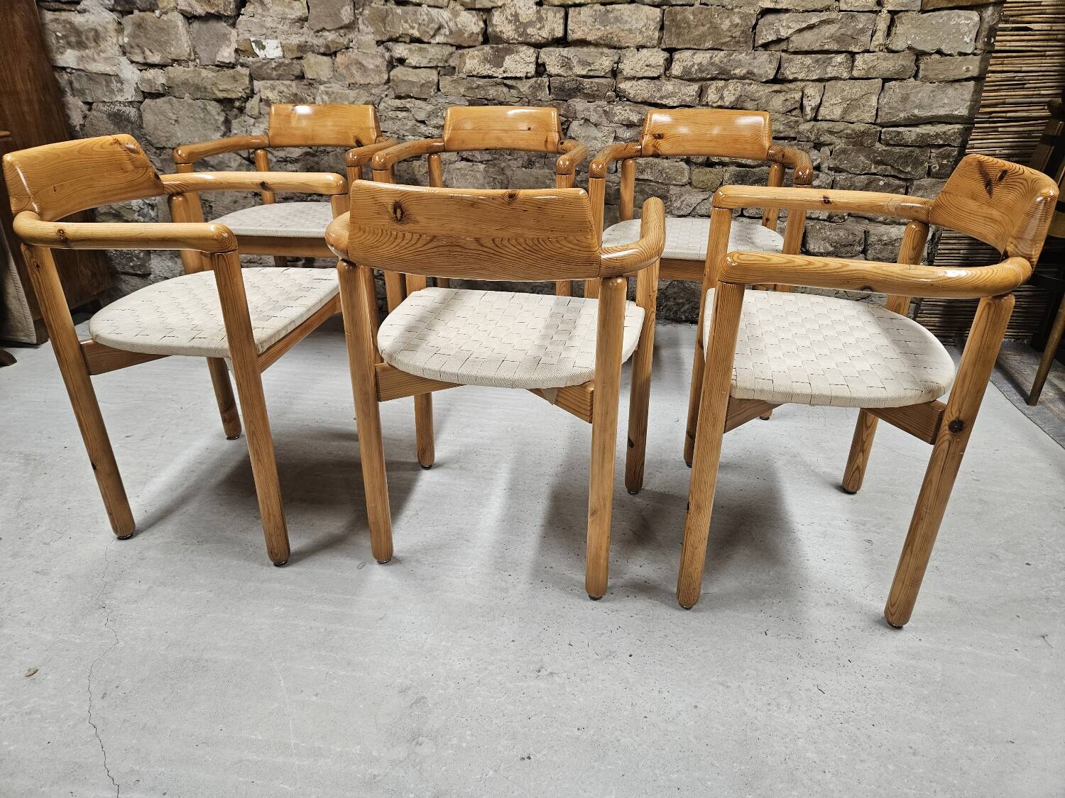Lot of 6 Rainer Daumiller armchairs