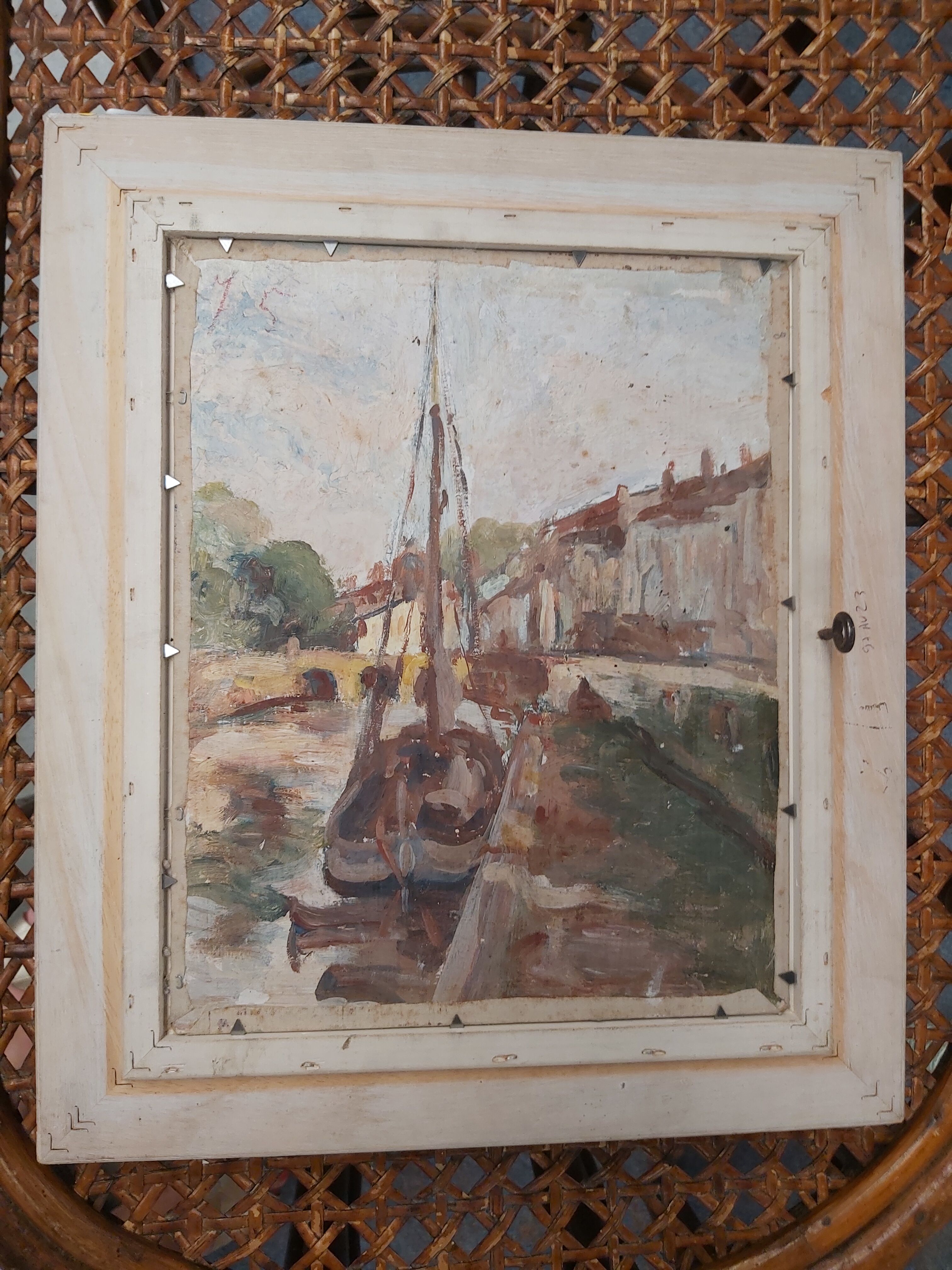 Marine oil on canvas signed