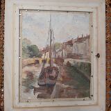 Marine oil on canvas signed