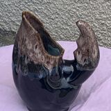 Vintage and numbered glazed ceramic decanter