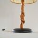 Tree Trunk table lamp in acacia, oak, and linen, 1950s