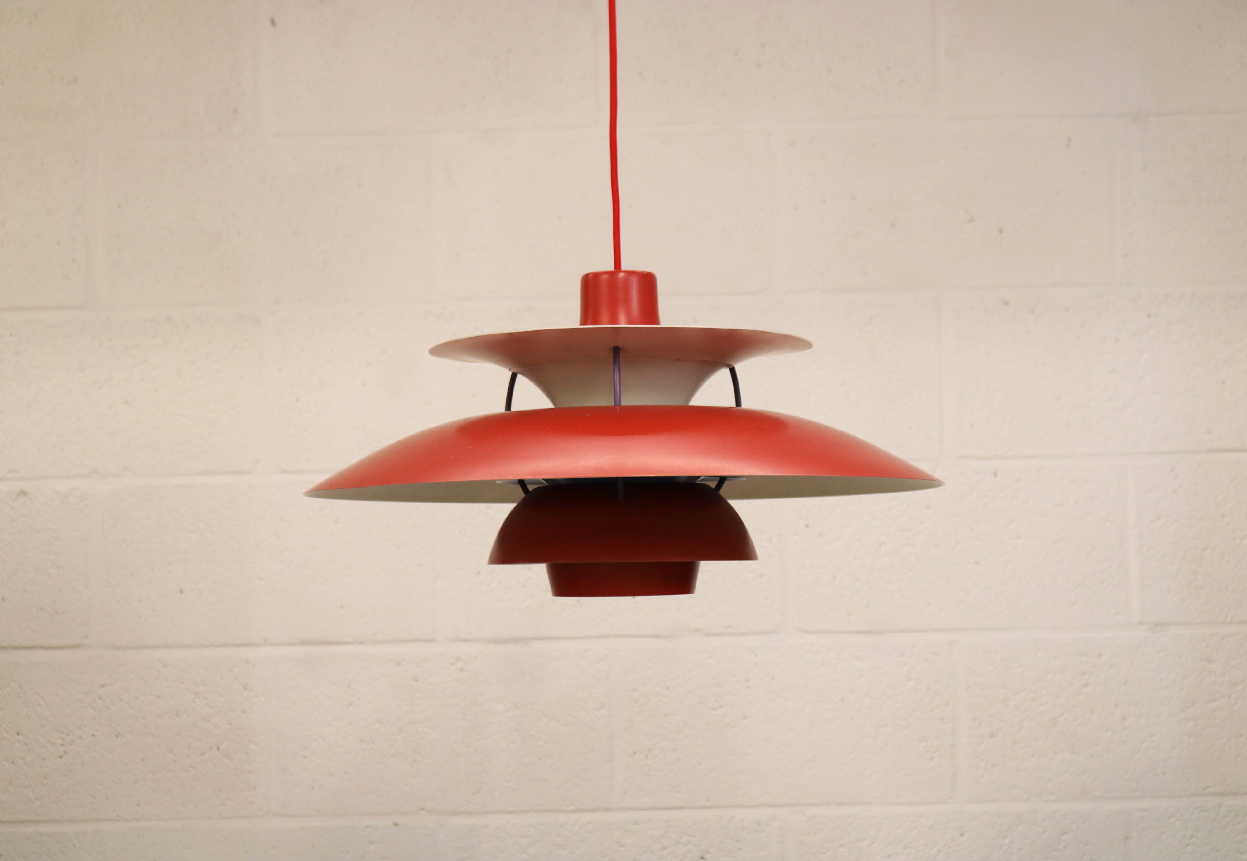 The genuine Danish item - PH5 pendant - original red colour - Louis Poulsen -