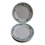 set of 8 ceramic plates "butterflies"