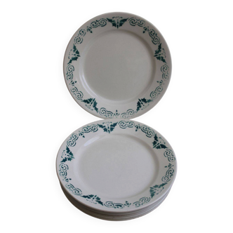 set of 8 ceramic plates "butterflies"