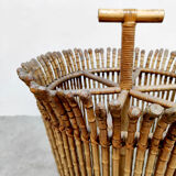Midcentury rattan umbrella stand vintage 'Tiki'