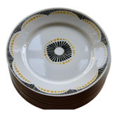 Assiettes plates faience 1900 Badonviller collection Nikito