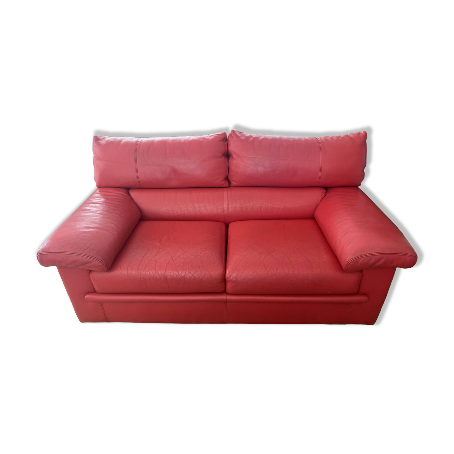 Ligne Roset Claude Brisson Utah Copper Leather Sofa