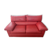 Canapé Ligne Roset Claude Brisson en cuir Utah cuivre