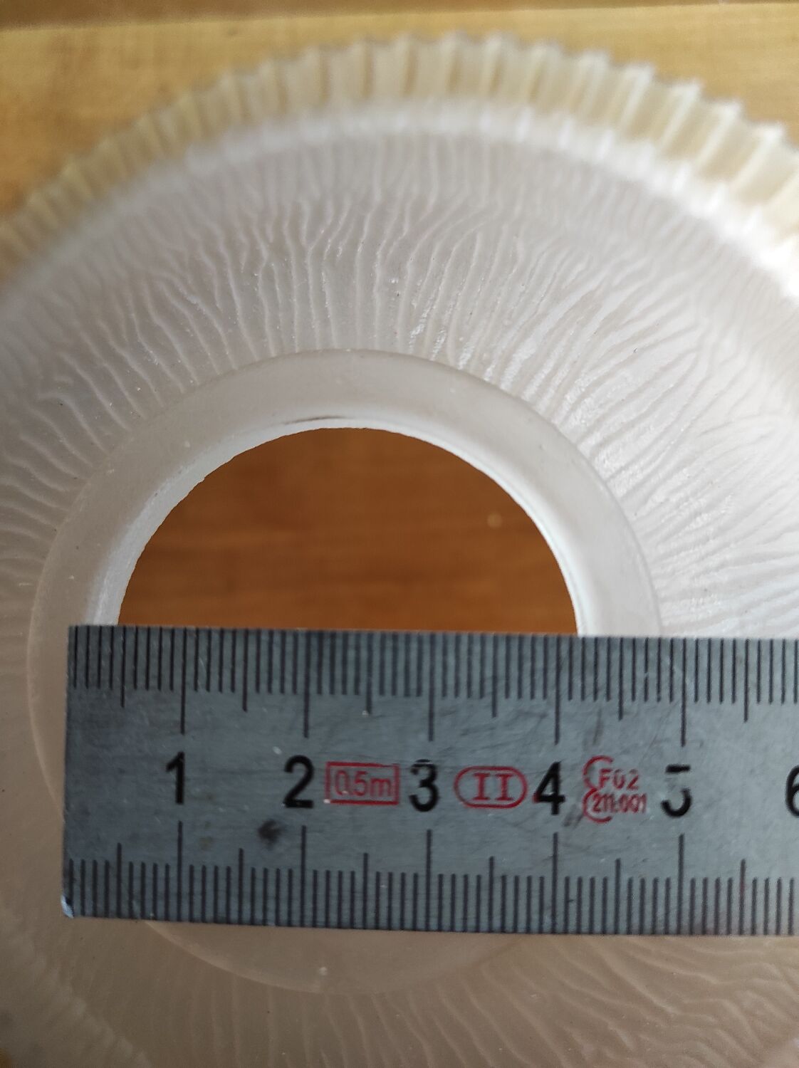 Bicolour glass bowl-shaped lampshade