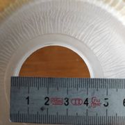 Bicolour glass bowl-shaped lampshade