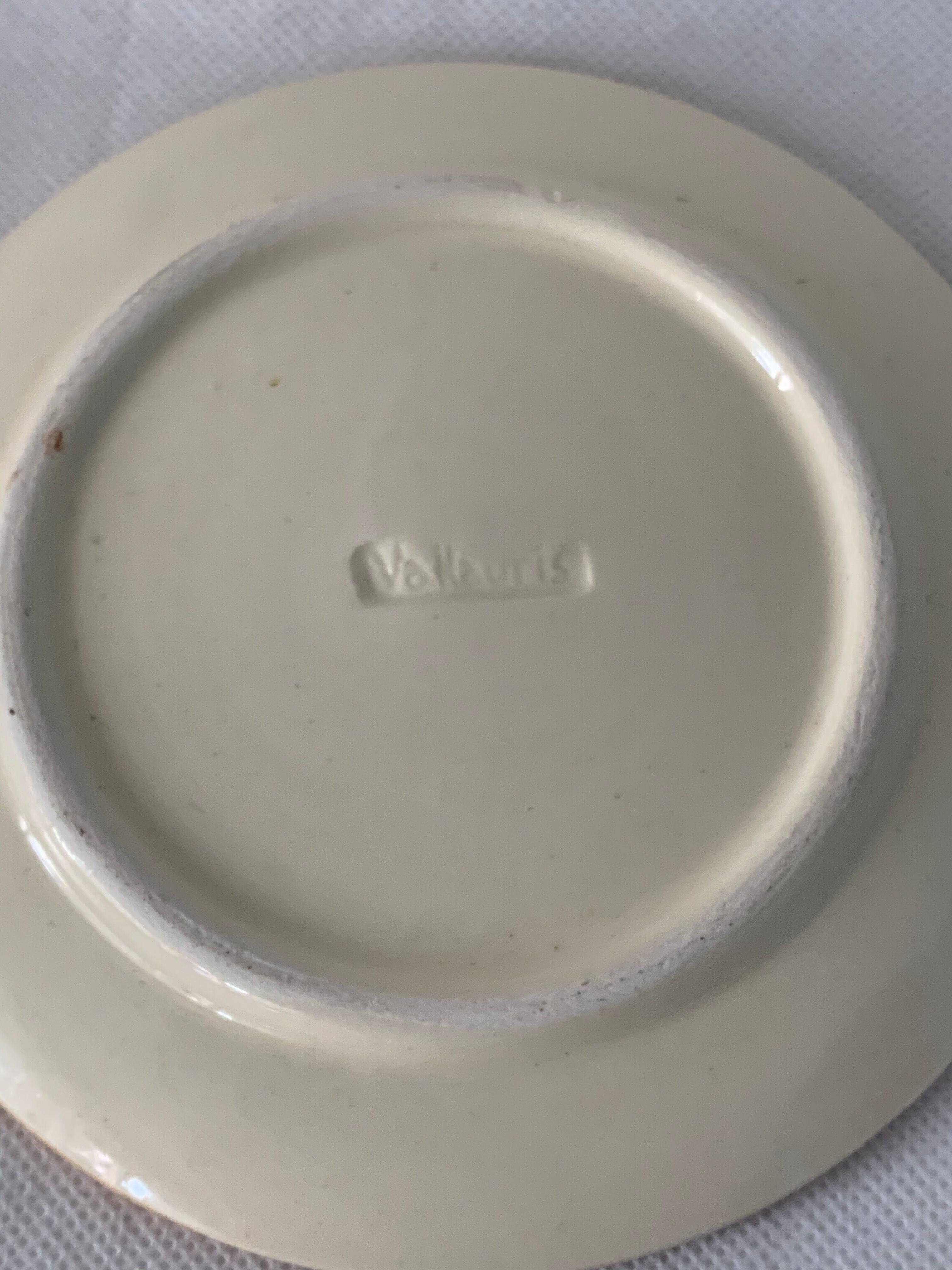 4 coffee cups and 4 sub cups zoomorphic ceramic animals Grandjean Jourdan Vallauris 1950