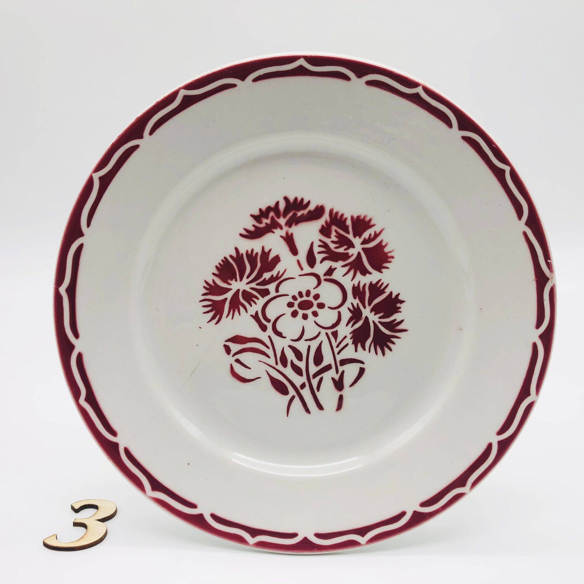 6 dessert plates KG Lunéville. Model "Annecy"