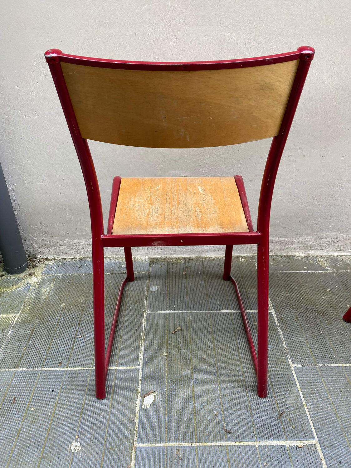 Vintage metal and wood school chairs adult size