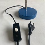 Blue industrial table lamp