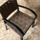 Vintage armchair with woven cord and wooden frame, Axel Larsson, circa 1960.