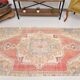 4x7 Red Madallion Turkish Rug 117x225Cm SK 22422