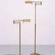 Paire de lampadaires de bibliothèque à bras pivotant en laiton, années 1980, Allemagne