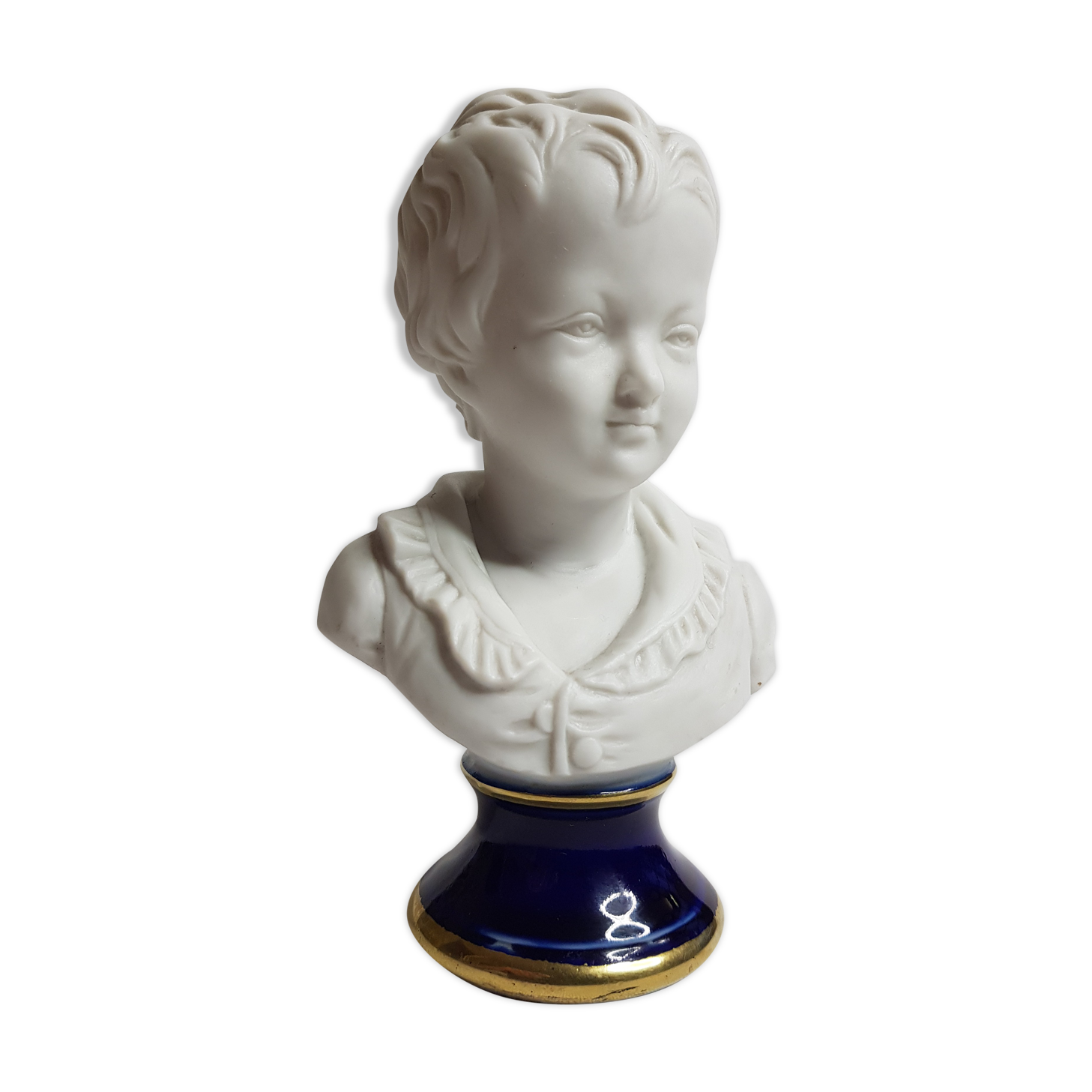 Porcelain biscuit busts, child, Alexandre Brongniart after Houdon
