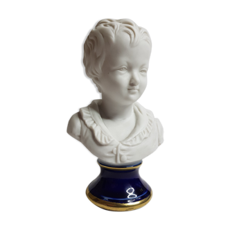 Porcelain biscuit busts, child, Alexandre Brongniart after Houdon