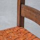 Set of Six Leather and Oak Mid-Century Dutch Dining Chairs
