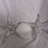 Daum France starfish crystal candlesticks