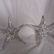 Bougeoirs cristal Daum France étoile de mer