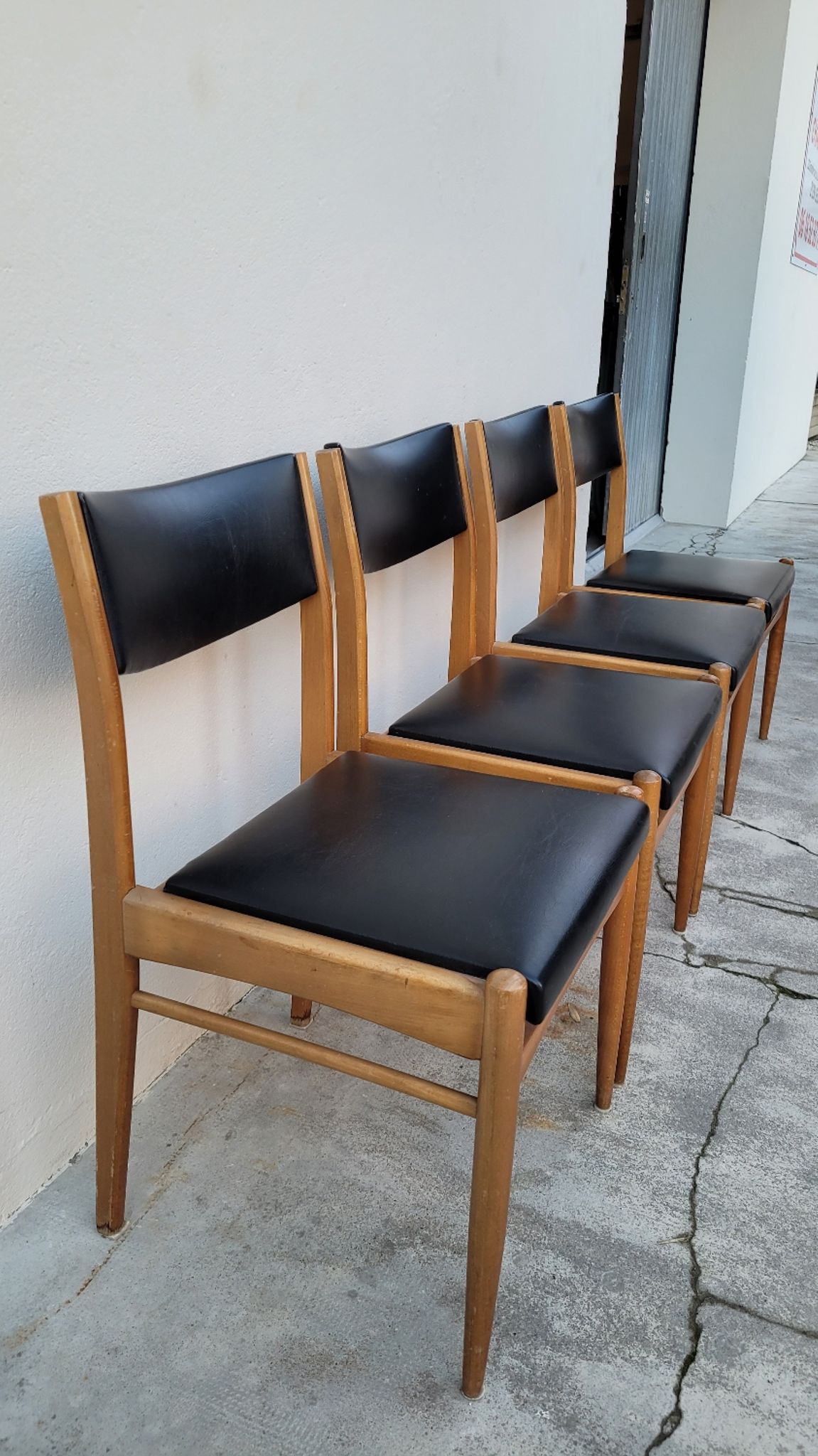 Série de 4 chaises scandinave vintage 1950