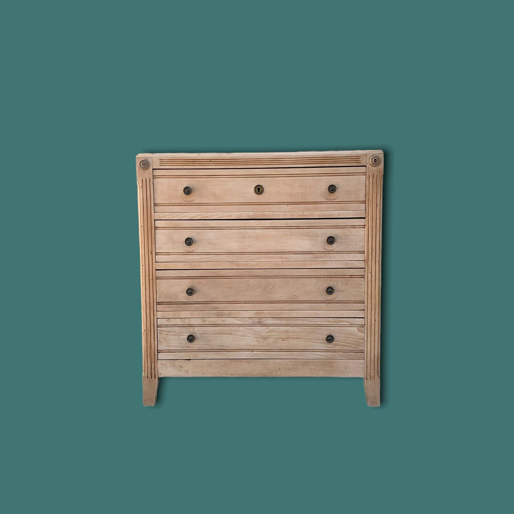 Parisian art deco chest of drawers raw wood