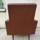 Armchair in brown leatherette, 1960