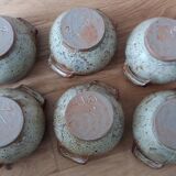 Stoneware soup bowls from Puisaye, signed Jean-Pierre Prud’homme