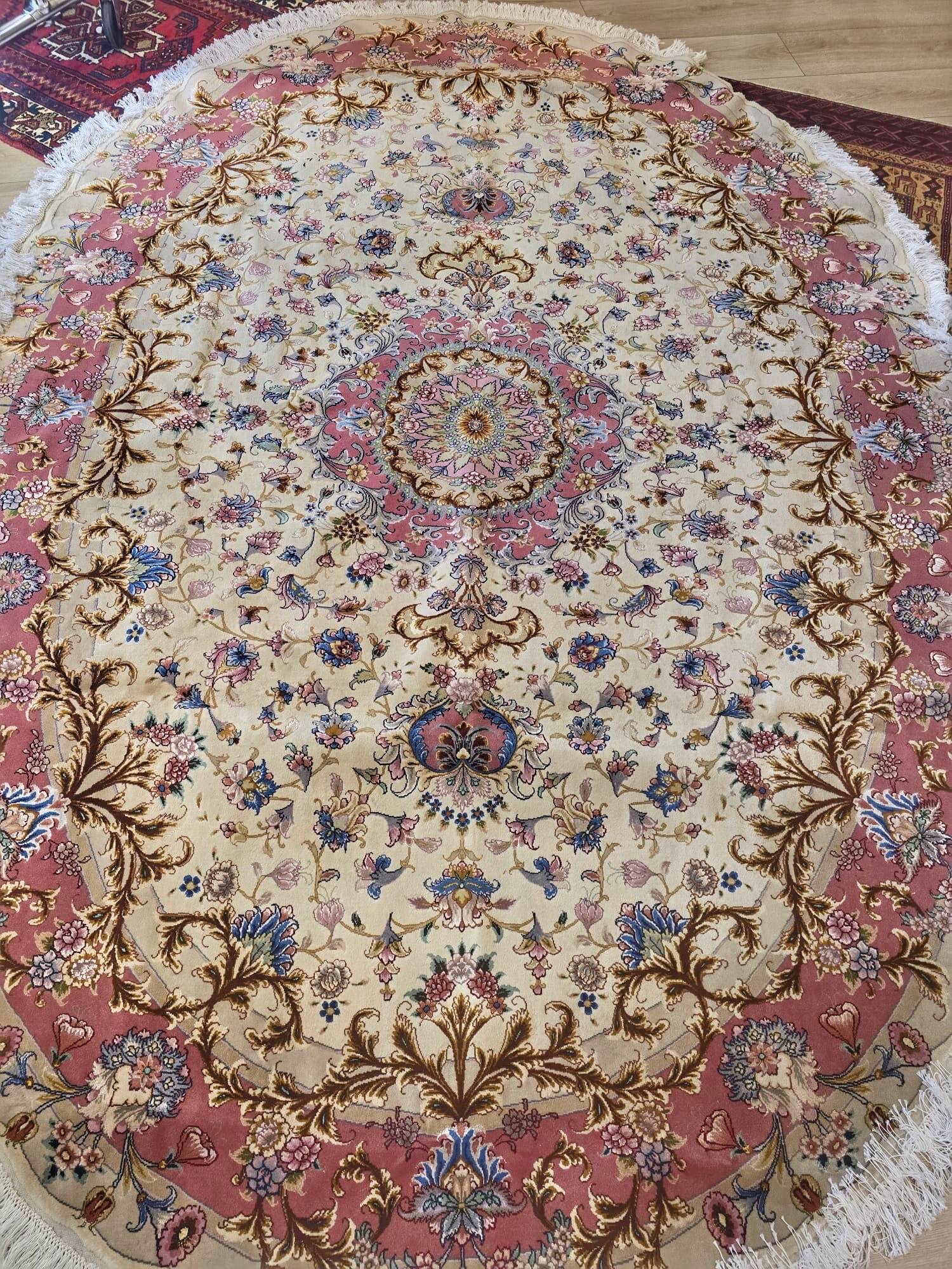 Tabriz Persian carpet 60 Raj hand-knotted – 298 × 202 cm