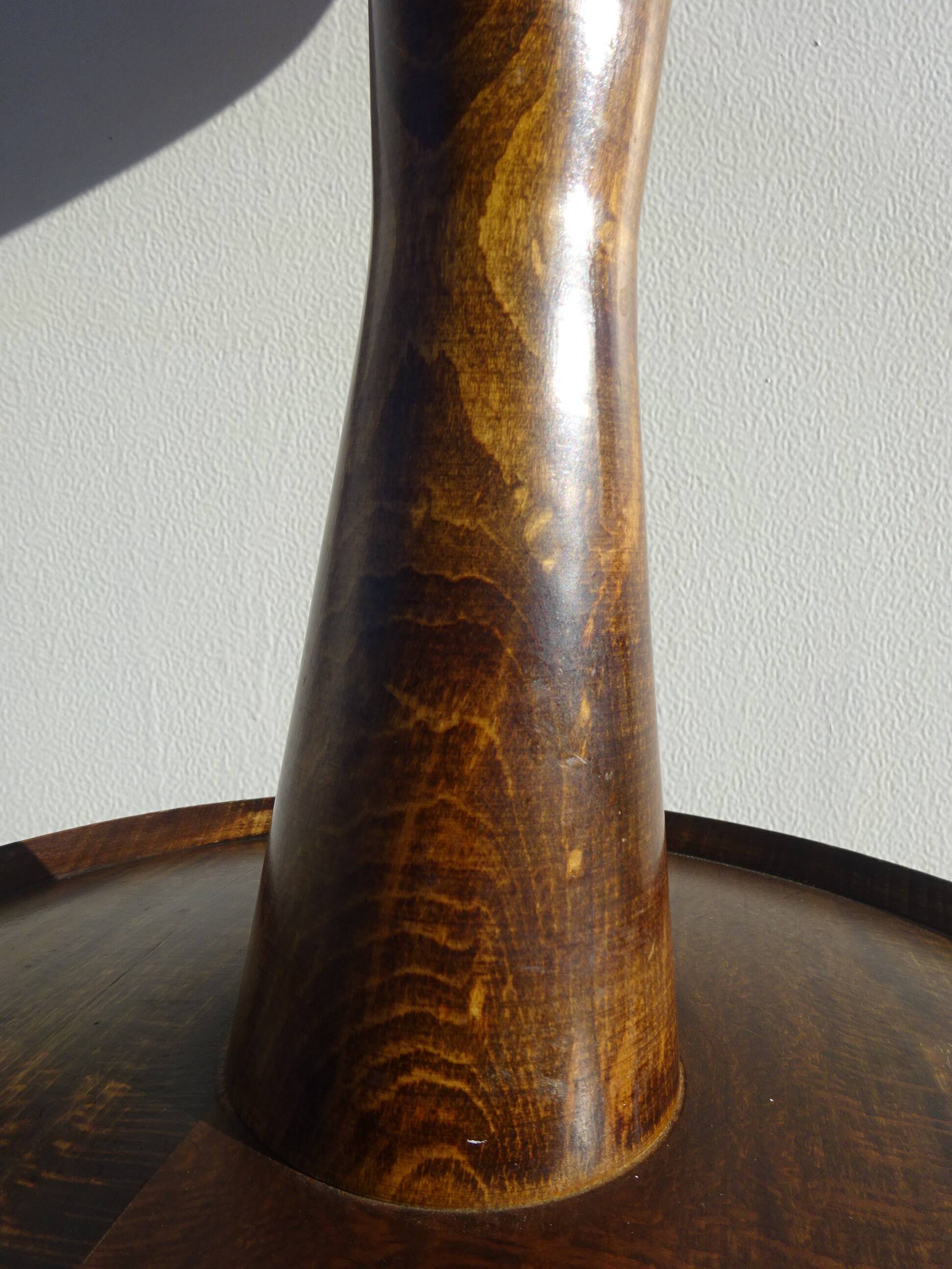 Solid wood pedestal table, Ø60cm