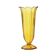 Art Deco Vase Pressed Glass Amber Rosice Glassworks 21cm