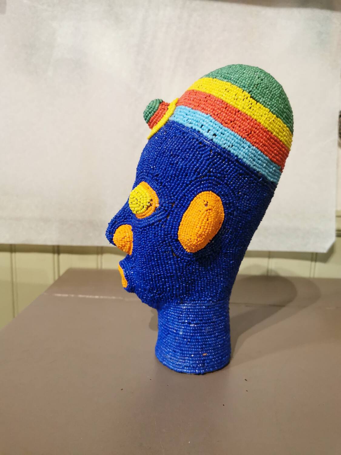 African beaded head