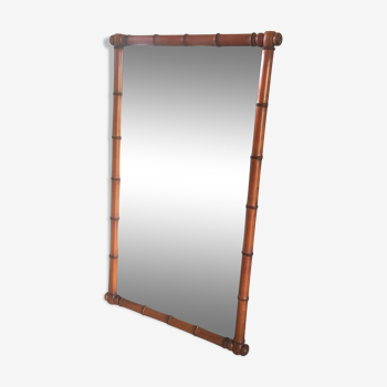 Miroir ancien bois façon bambou