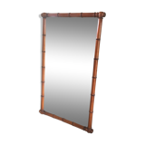 Ancient bamboo-style wood mirror