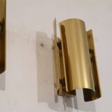 Pair of Scandinavian brass wall lights by Falkenberg