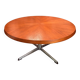 Table basse Sunburst en placage de teck, milieu du siècle