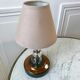 Table lamp in copper and art deco glass 30s