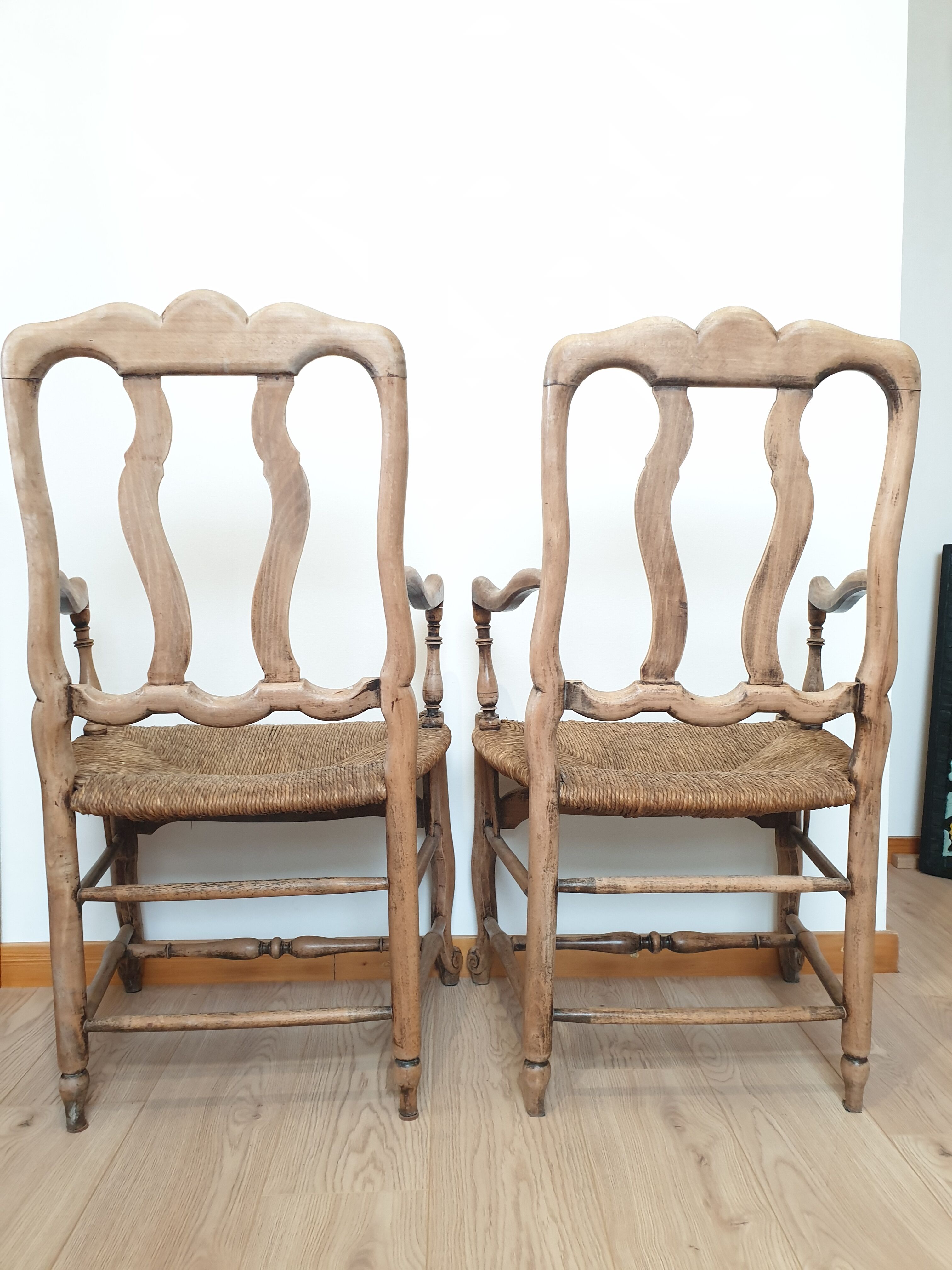Two Hollywood Regency armchairs