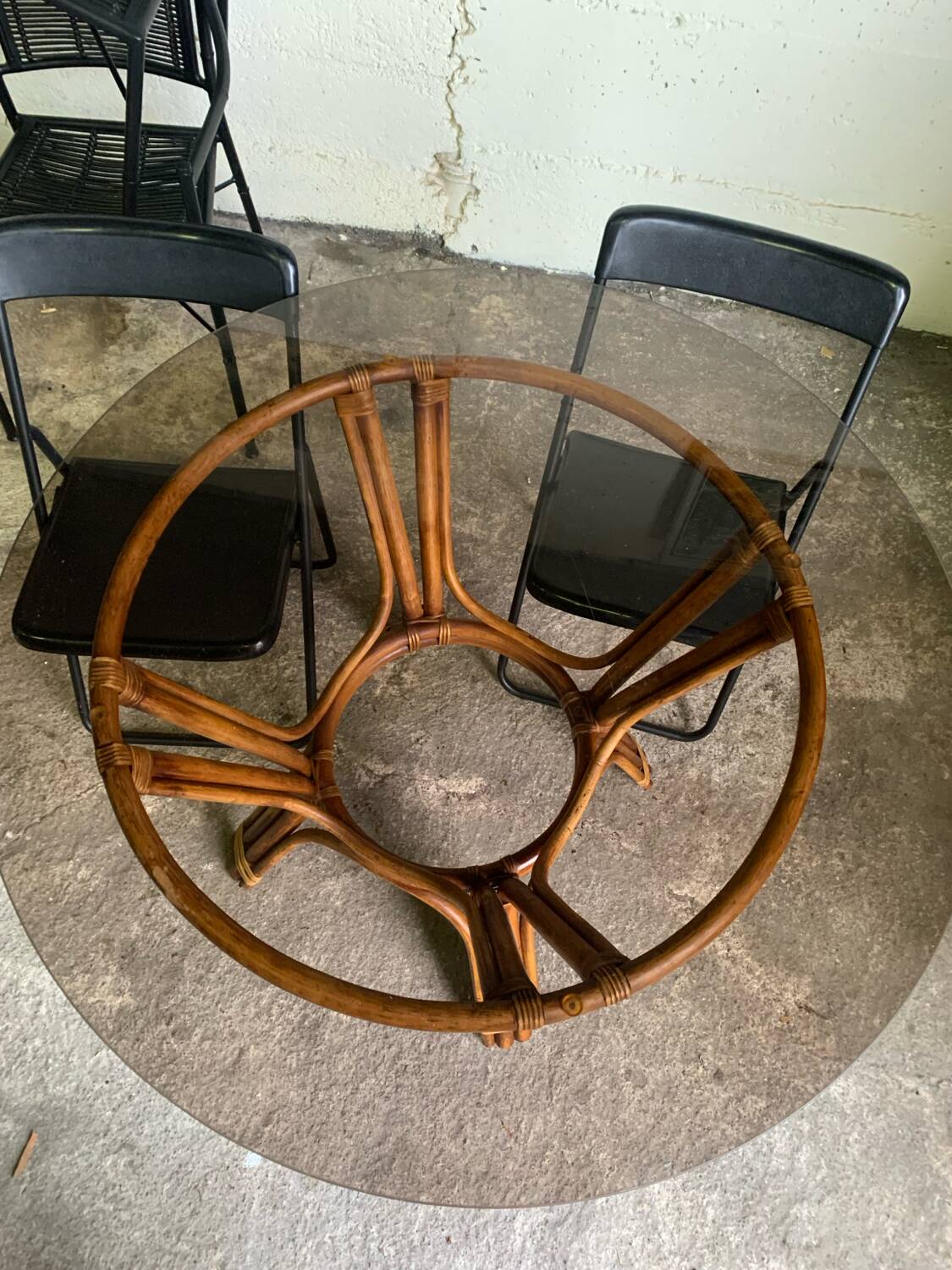 Bamboo table from the 1970s
