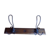 Wooden wall coat rack