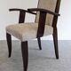 Pair of modernist mahogany bridge chairs from the 1940s/1950s