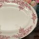 Old long dish in earthenware, iron earth, H.B. & Cie service Louis XV