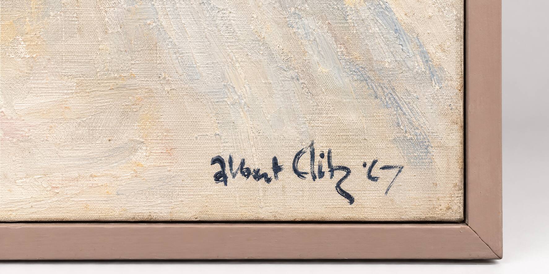 Albert Blitz – Grande huile sur toile, 1967 – 110 × 100 cm