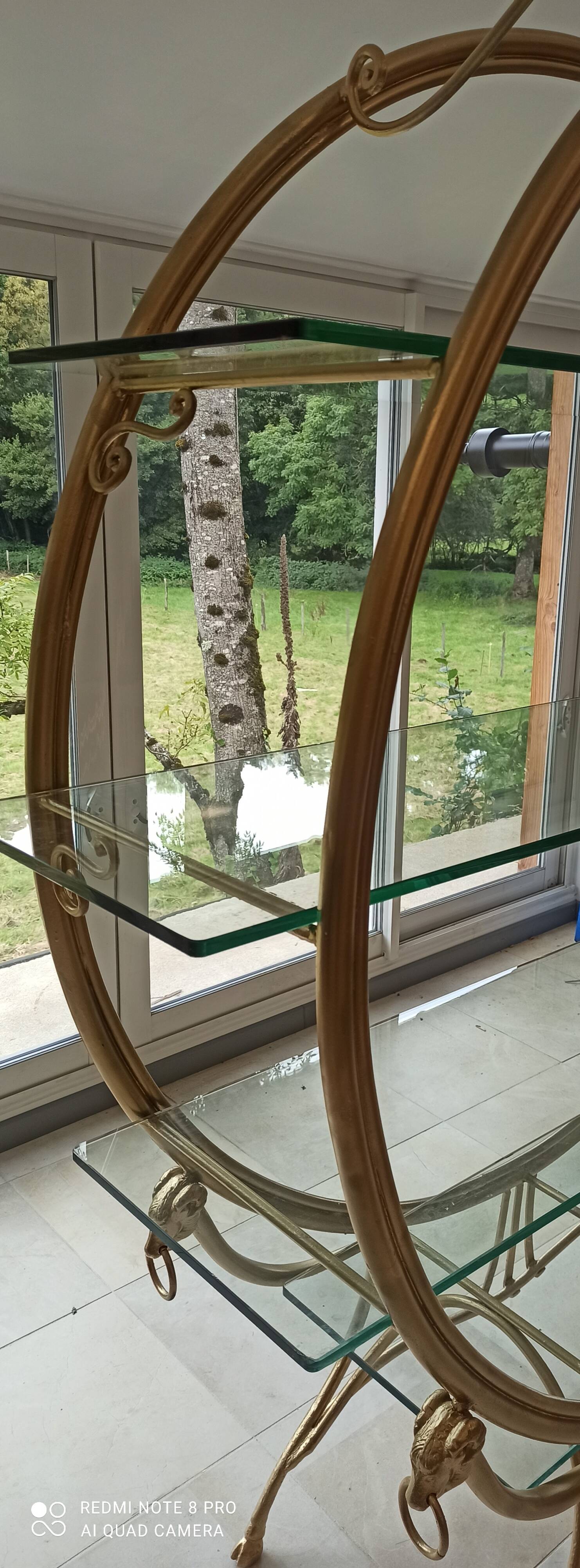 Hollywood Regency 1950s Freestanding Shelf