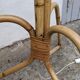 Floor lamp with vintage rattan lampshade