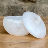 white alabaster lidded box