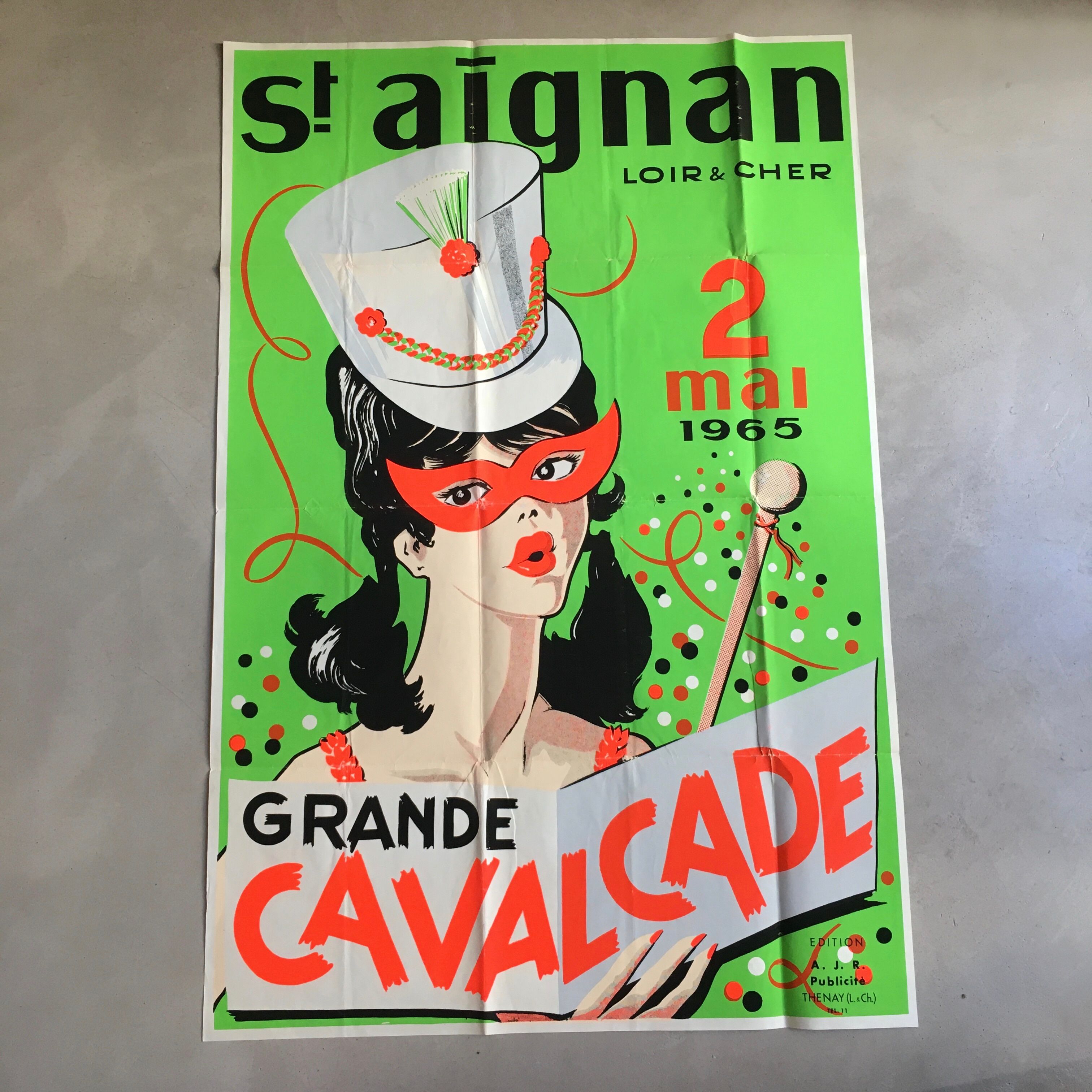 Original screen-printed poster Saint Aignan - Grande Cavalcade 1965